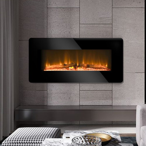 Orren Ellis Saarah Wall Mounted Electric Fireplace & Reviews Wayfair
